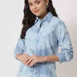 Tie & Dye Shirt with Cuffed-Sleeves-image-70