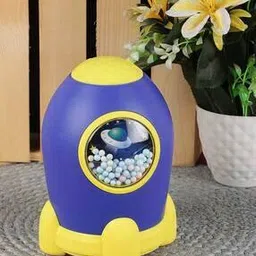 Rocket Shaped Piggy Bank with Lock Code-picture-21