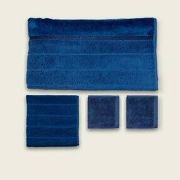 Set of 4 Striped Hand & Face Towel Set-18