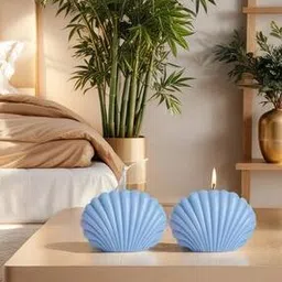 Pack of 2 Pieces Sea Shell Design Scented Soy Wax Handmade Candles-image-88