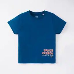 Typographic Print Sustainable Round-Neck T-Shirt-picture-6