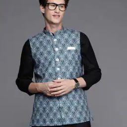 Printed Nehru Jacket-image-98