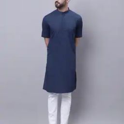 Long Kurta with Mandarin Collar-image-60