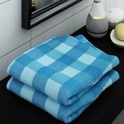 Set of 2 Checked Cotton Bath Towels-image-67
