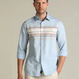 Men Striped Regular Fit Shirt with Spread Collar-image-52