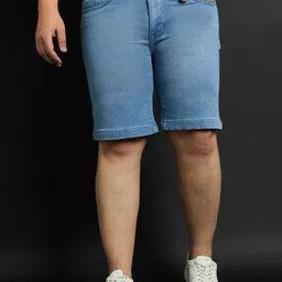 Men Washed Regular Fit Denim Shorts-picture-28