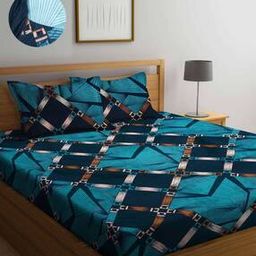 Geometric Double Size Fitted Bedsheet-24