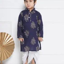 Boys Kurta Dhoti Set-image-3