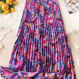 Women Floral Print A-Line Skirt-image-86
