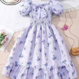 Girls Printed Fit & Flare Dress-image-99