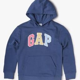 Boys Logo Print Hoodie with Kangaroo Pocket-image-92