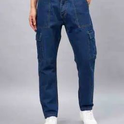 Men Relaxed Jeans with 5-Pocket Styling-image-84