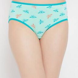 Reptilian Print Mid-Rise Hipsters-image-49