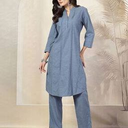 nayam by lakshita Women V-Neck A-Line Kurta Set-picture-21