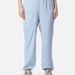 Women Floral Print Joggers with Elasticated Waistband-image-95