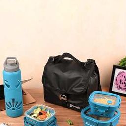 Set of 3 Tiffin Boxes with Bottle & Lunch Bag-image-99