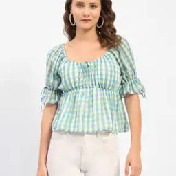 Women Checked Regular Fit Top-image-99