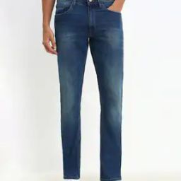 Men Lightly Washed Straight Fit Jeans-image-59