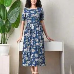 Women Floral Print Fit & Flare Dress-picture-27