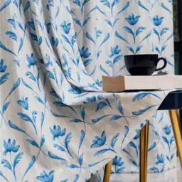 Set of 2 Floral Print Eyelets Door Curtains-7