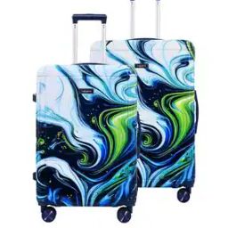 Set of 2 Hard Body Trolley Bags with Number Lock System-82