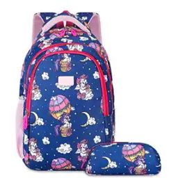 Geometric Print Everyday Backpack with Pouch-image-56