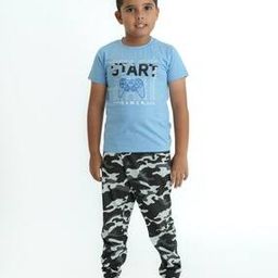 Graphic Print Crew-Neck T-Shirt Pyjamas-image-67