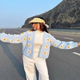 Women Front-Open Crochet Cardigan-image-105