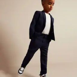 Boys Polyester Straight Fit Suit Trousers-24