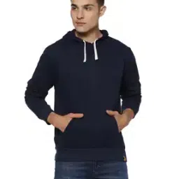 Hooded Sweatshirt with Kangaroo Pockets-image-0