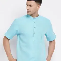Short Kurta with Patch Pocket-image-4