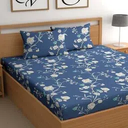 CG Homes 210 TC Microfiber King Printed Fitted Bedsheet-picture-7