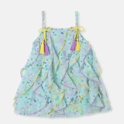 Girls Sleeveless Fit and Flare Dress-picture-25