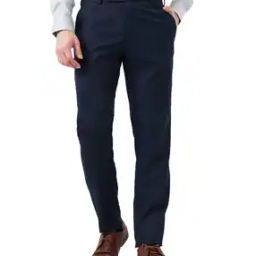 Men Checks Slim Fit Trousers-picture-28