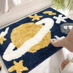 2500 GSM Planet Pattern Antiskid Bathmat 23" x 16"-image-53
