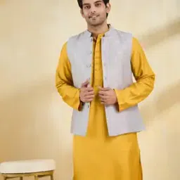 fabindia Men Regular Fit Nehru jacket-picture-27