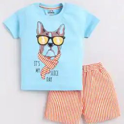 Boys Graphic Shorts And T-shirt Set-image-19