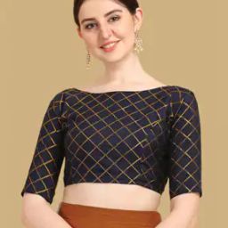 Women Boat-Neck Back Open Blouse-picture-12