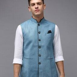 Nehru Jacket with Welt Pockets-21
