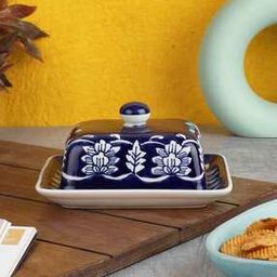 Hand-Painted Floral Pattern Butter Dish-image-44