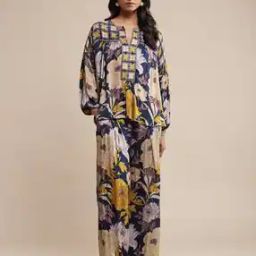 Floral Print Top & Palazzo Set-image-56