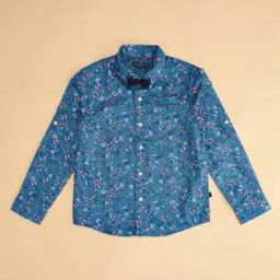 Boys Floral Regular Fit Shirt-image-6