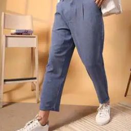 Men Stripes Relaxed Fit Flat-Front Trousers-picture-47