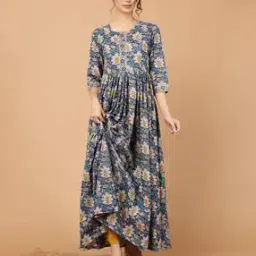 Women Floral Print Anarkali Kurta-image-10