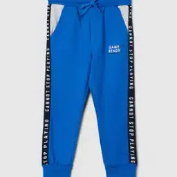Typographic Print Joggers with Drawstrings-35