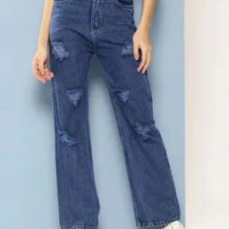 Girls Straight Jeans with 5-Pocket Styling -image-52