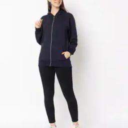 Women Regular Fit Sweatshirt with Zip Closure-image-51