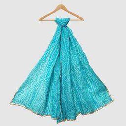 Women Printed Dupatta with Lace Border-picture-37