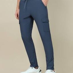 Men Fitted Track Pants with Elasticated Drawstring Waist-image-13