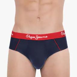 Cotton Briefs with Contrast Elasticated Waistband-40